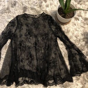 Bell Sleeve Lace Victoria Secret Top Medium